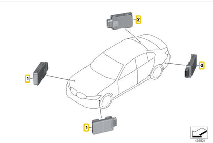 RADAR SENSOR CZUJNIK ZMIANA PASA BMW 3 G20 5 G30 F90 M5 G31 6 G32 GT 7 G11 G12 LCI 8 G14 G15 X3 X4 X5 X7 66326899503