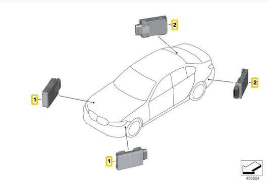 RADAR SENSOR CZUJNIK ZMIANA PASA BMW 3 G20 5 G30 F90 M5 G31 6 G32 GT 7 G11 G12 LCI 8 G14 G15 X3 X4 X5 X7 66326899503
