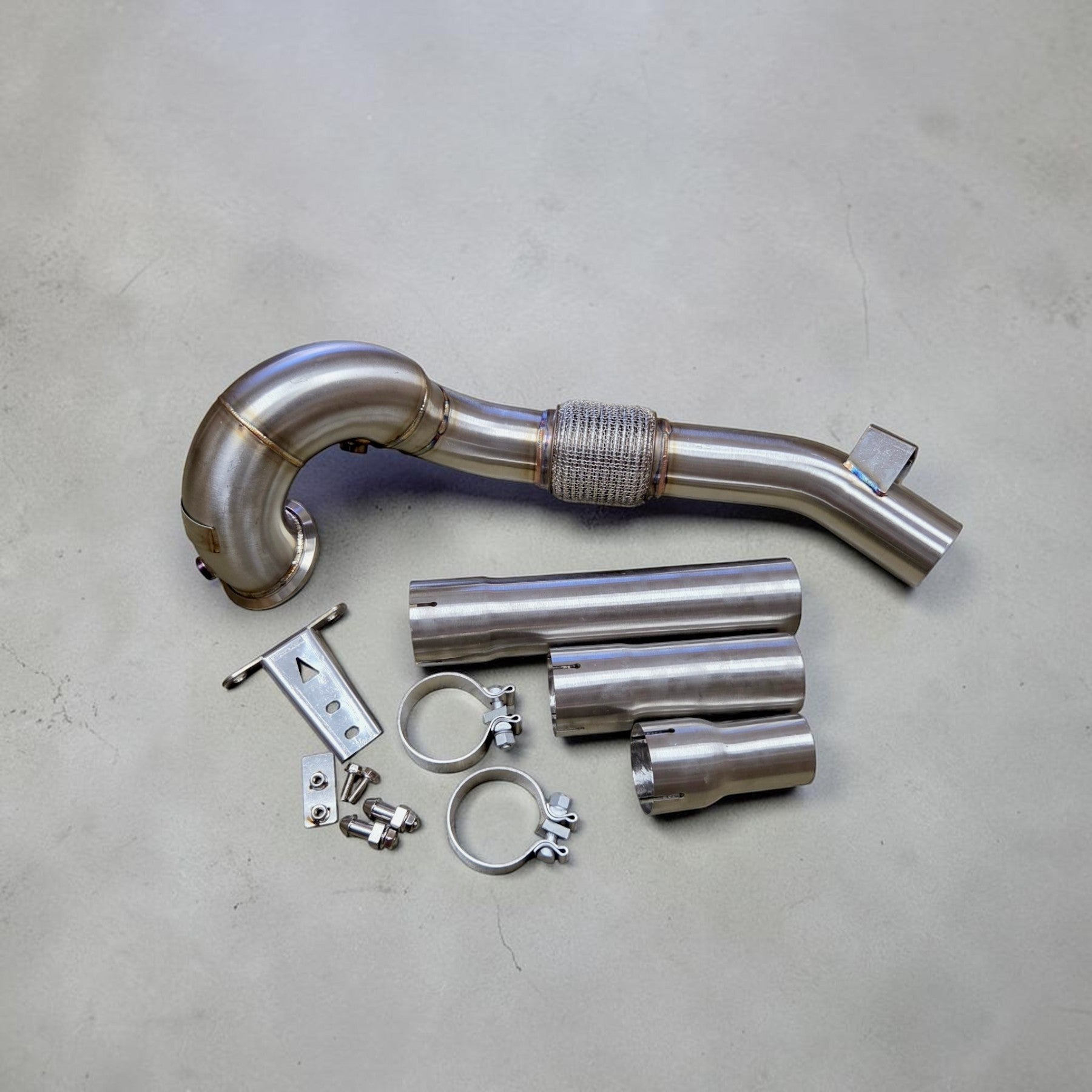 FWD Audi 8Y A3 Race Downpipe & VW MK8 GTI Race Downpipe - Palenon Performance