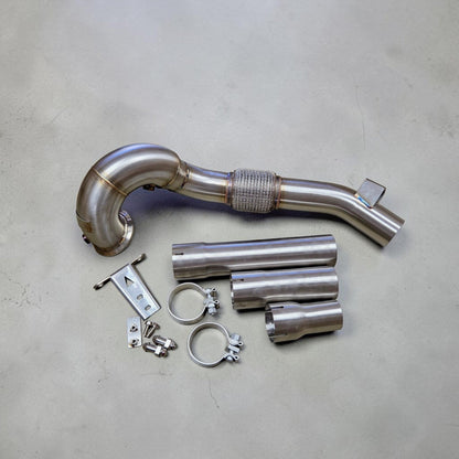 FWD Audi 8Y A3 Race Downpipe & VW MK8 GTI Race Downpipe - Palenon Performance